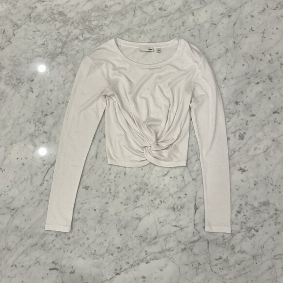 Wilfred Free Aritzia Twist Knot Front Longsleeve Cropped Top - Size XS - Picture 1 of 4